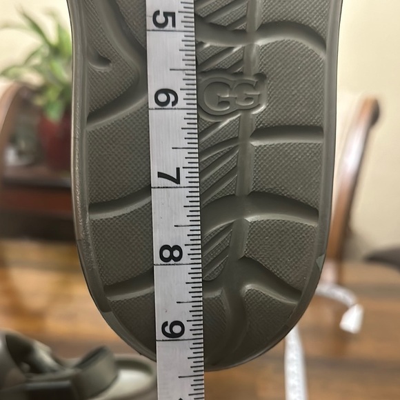 UGG Green and Brown Puffy Strapped Sandals - Picture 9 of 9